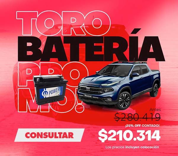 Batería para tu Fiat Toro