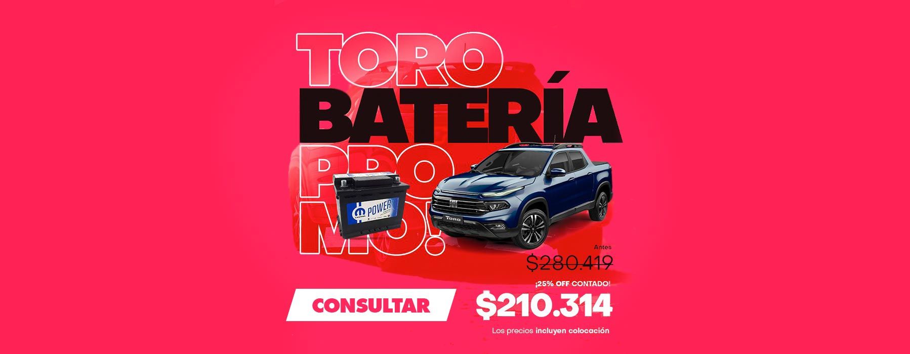 Batería para tu Fiat Toro